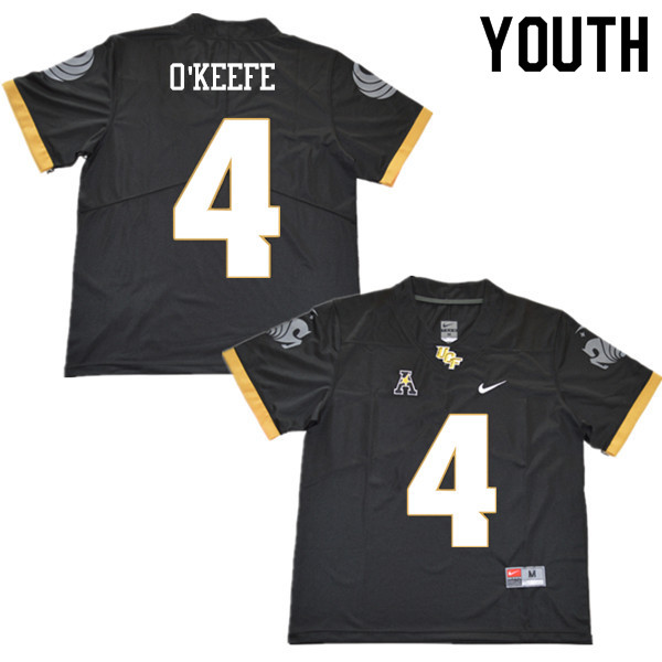 Youth #4 Ryan O'Keefe UCF Knights College Football Jerseys Sale-Black - Click Image to Close